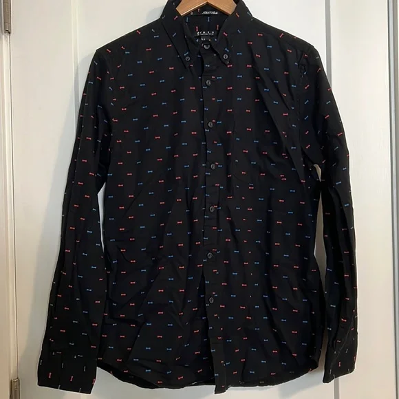 21men | Shirts | 2men An American Brand Long Sleeve Collared Button Down  Bow Tie Black Shirt | Poshmark